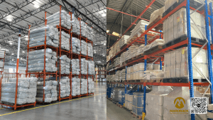 nestainer vs kệ chứa pallet
