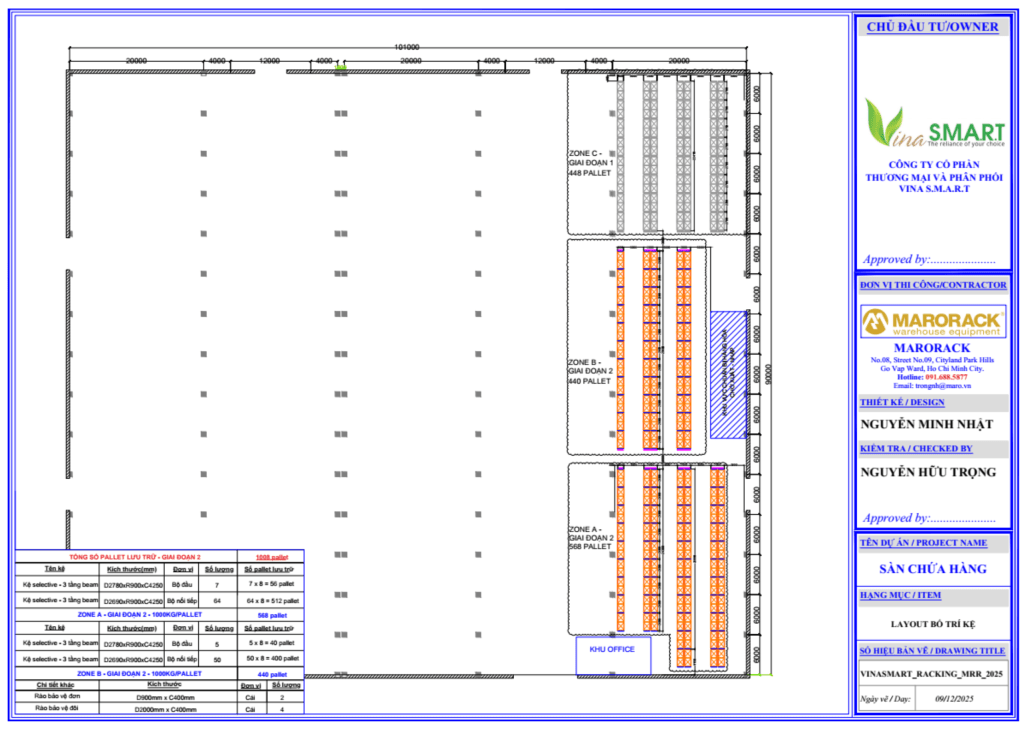 layout kho kệ selective