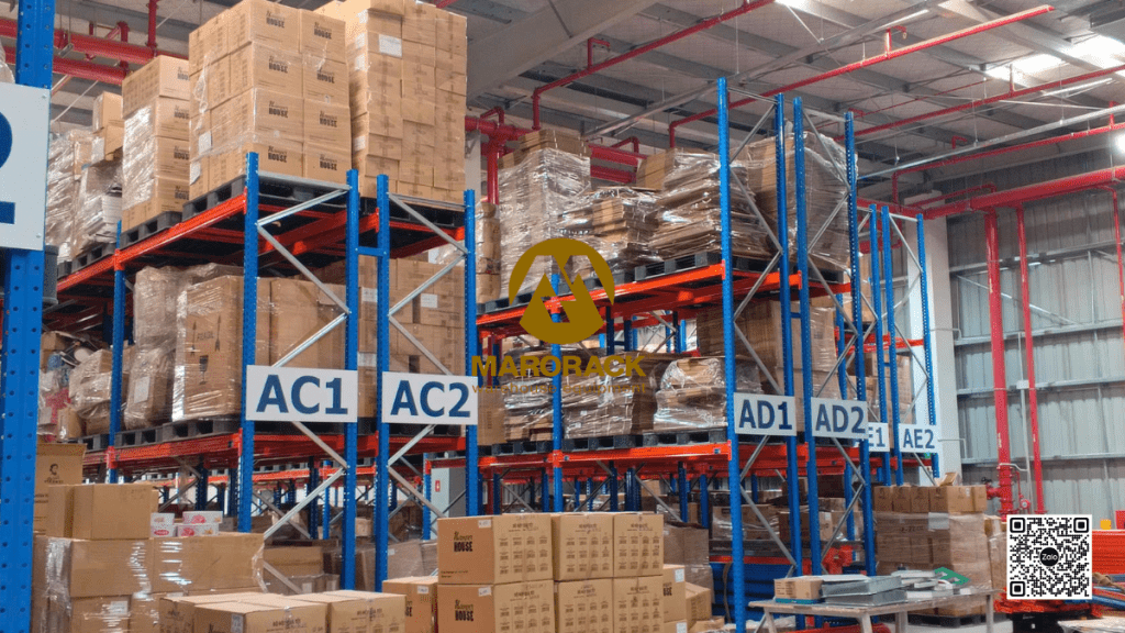 kệ selective 2 tầng chứa pallet