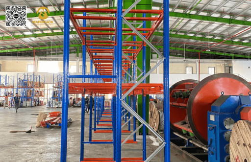 bàn giao hệ thống kệ selective chứa cuộn cáp điện